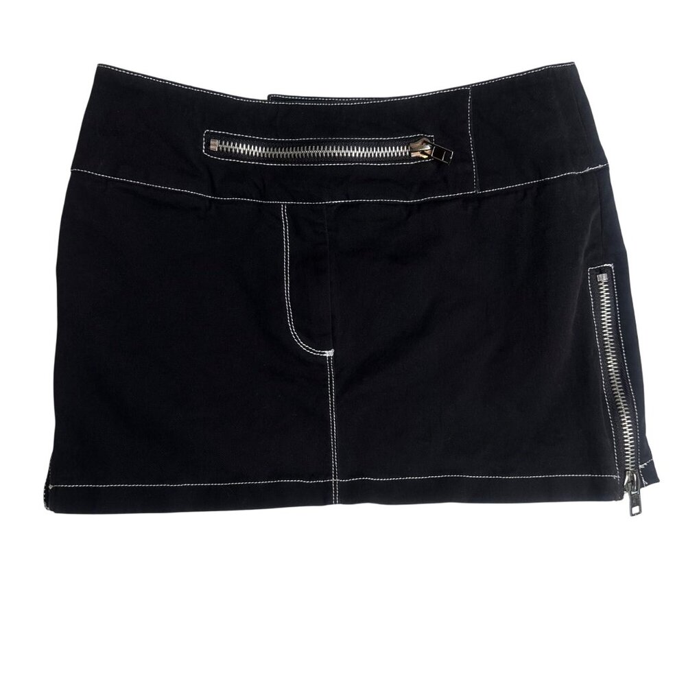 BY.DYLN Vaeda Y2K Black Mini Skirt Sz XS Moto, grunge, punk style skirt - Picture 2 of 9